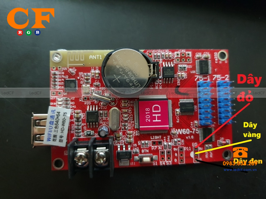 Hướng dẫn lập trình biển led ma trận chạy nhiệt độ dùng mạch HD- LEDCF Việt Nam