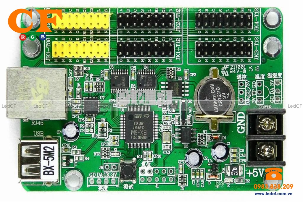 Mạch điều khiển led qua dây mạng LAN