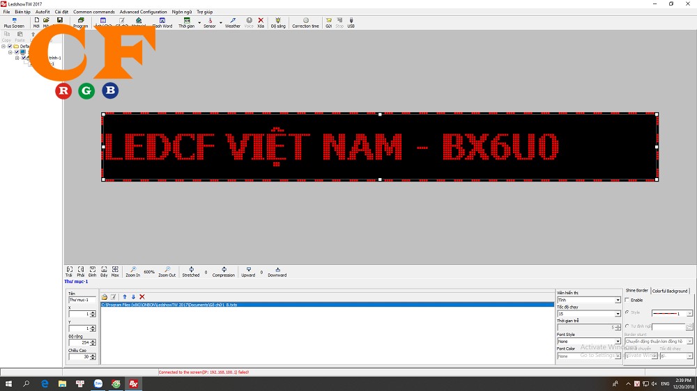 Hướng dẫn mạch BX 6 Series - phần mềm Ledshow 2018 - LEDCF Việt Nam